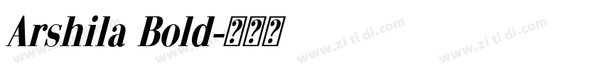 Arshila Bold字体转换